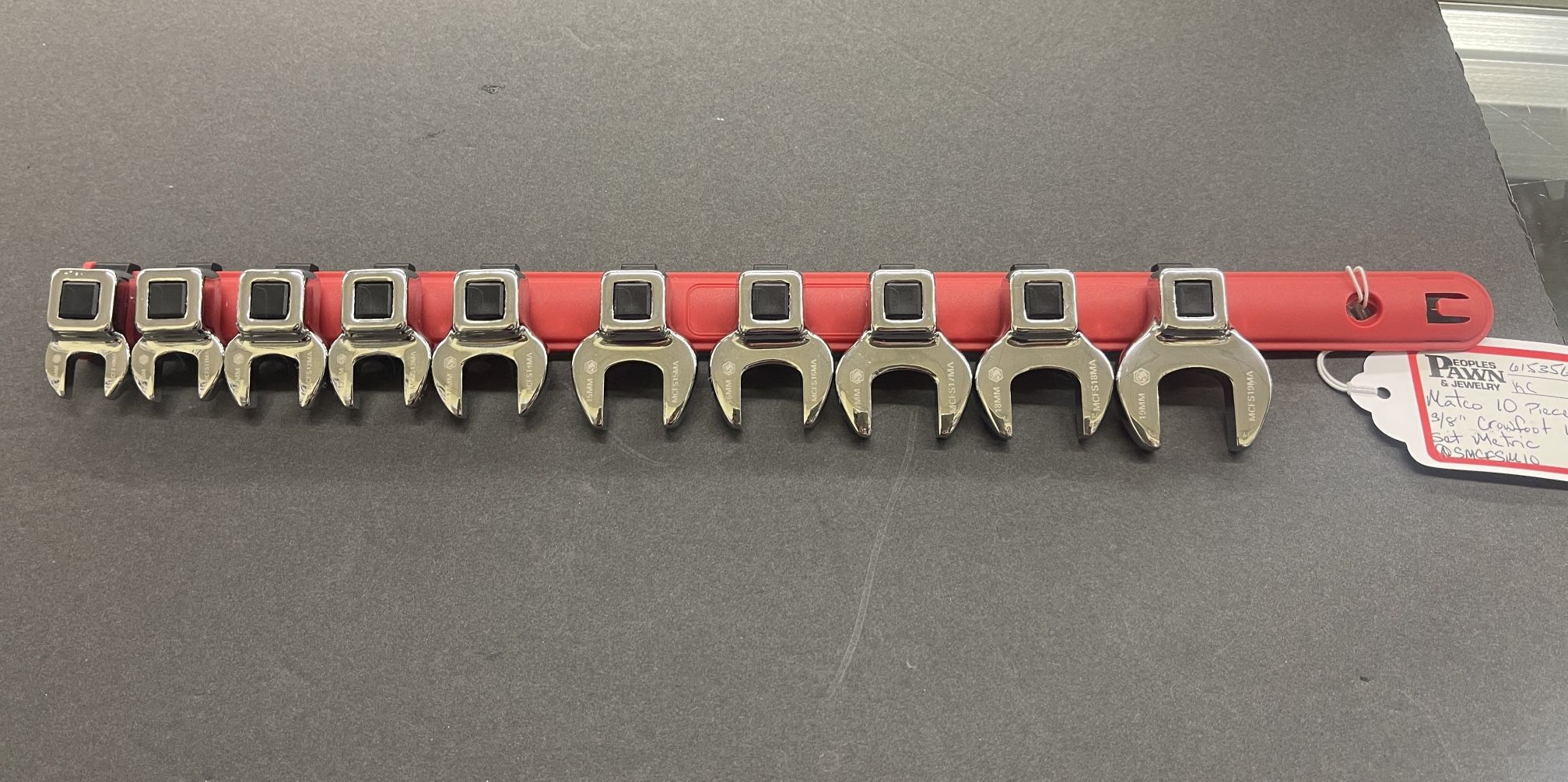 Matco 10 Piece 3/8 Crowfoot Wrench Metric SMCFSM10