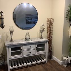 Marble Top Serving Table