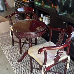Rosewood Corner Table With Chairs 