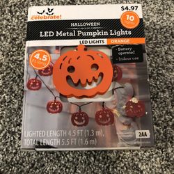 Celebrate! LED Metal Pumpkin Lights - NEW