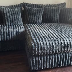  Fluffy oversize sectional 