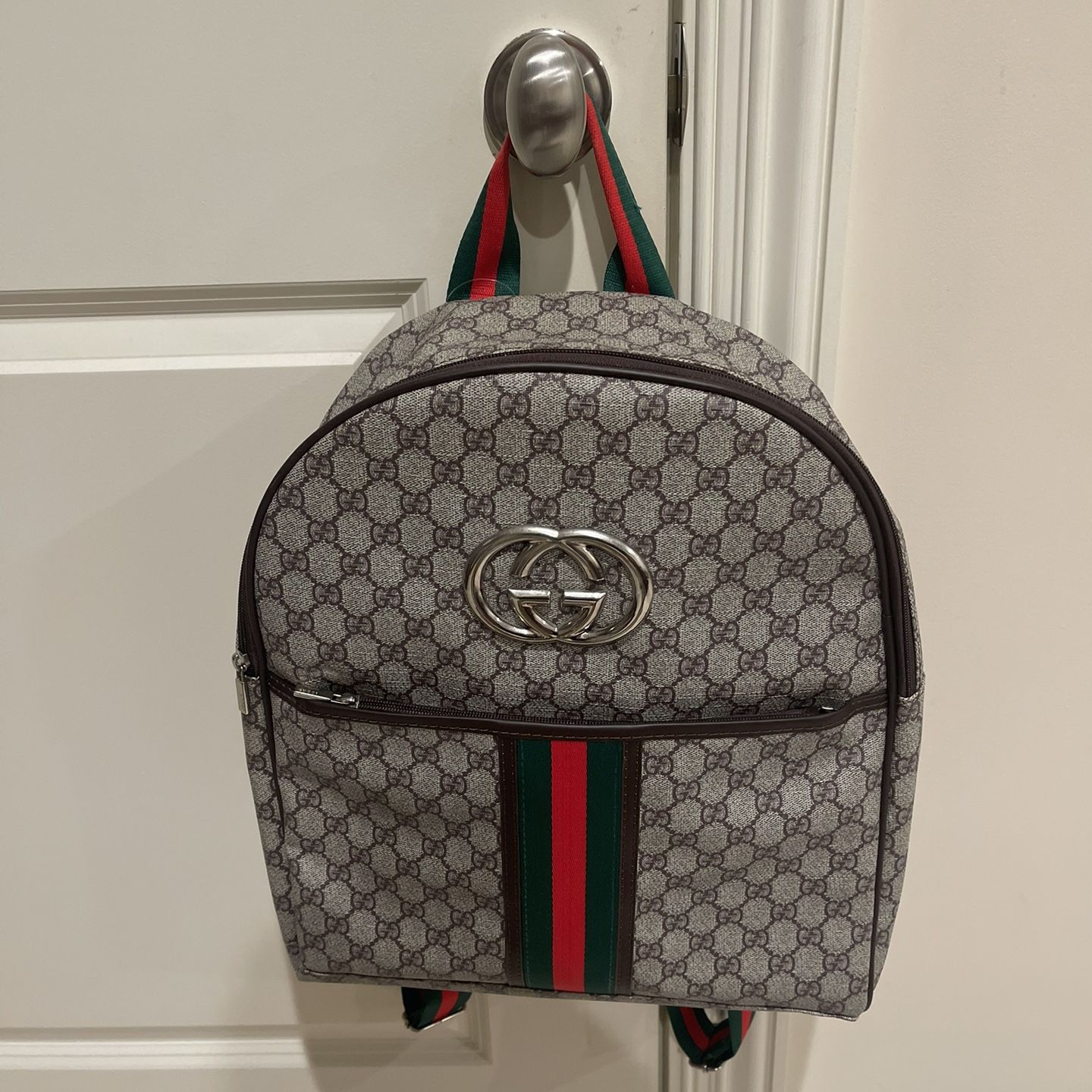 BRAND NEW GUCCI BACKPACK!!! DONT MISS THIS!!! Econyl Nylon Monogram Off The  Grid Drawstring Bucket Backpack Black for Sale in Midway City, CA - OfferUp