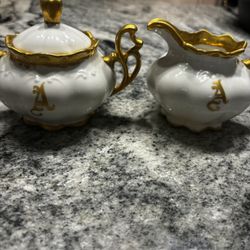 Set Of Creamer And Sugar Bowl 