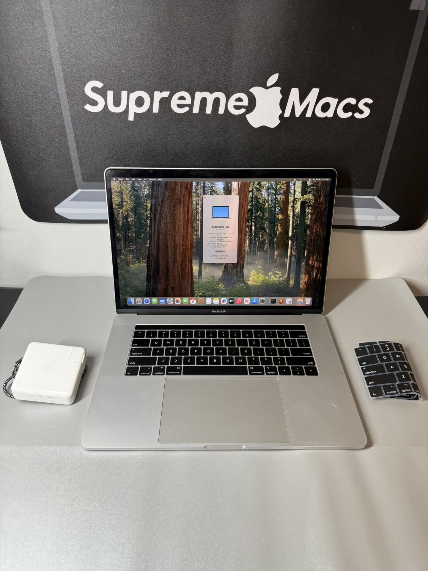 Apple MacBook Pro 15” 2.9ghz i9 8 Core 16gb/500gb ssd NVME macos Sequioa 2024
