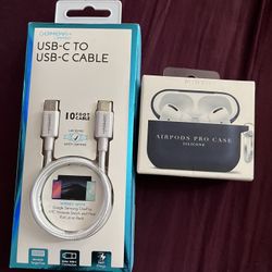 USB-C Cable & AirPods Pro case