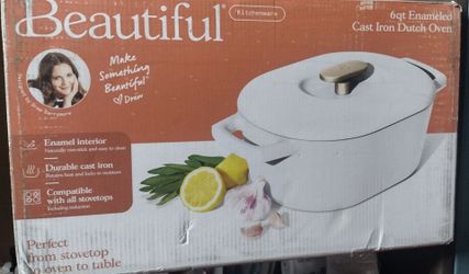6qt enameled cast iron Dutch oven BEAUTIFUL
