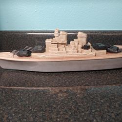 Vintage Strombecker 5250 Battleship Toy Ship Made In The USA