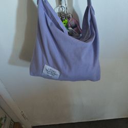 Living Traveling Share Lavender Canvas Tote Bag
