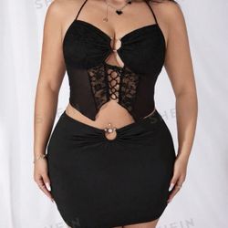 Shein Cropped Top With Skirt