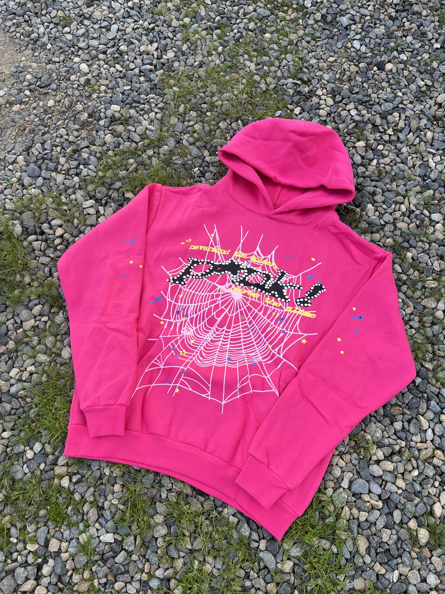 Pink Sp5der P*NK Hoodie Size Large