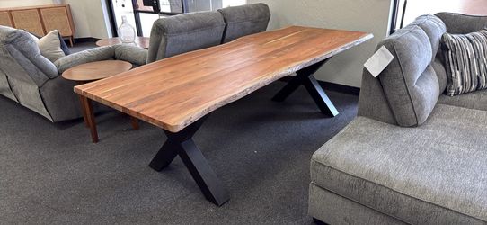 100” live edge dining table