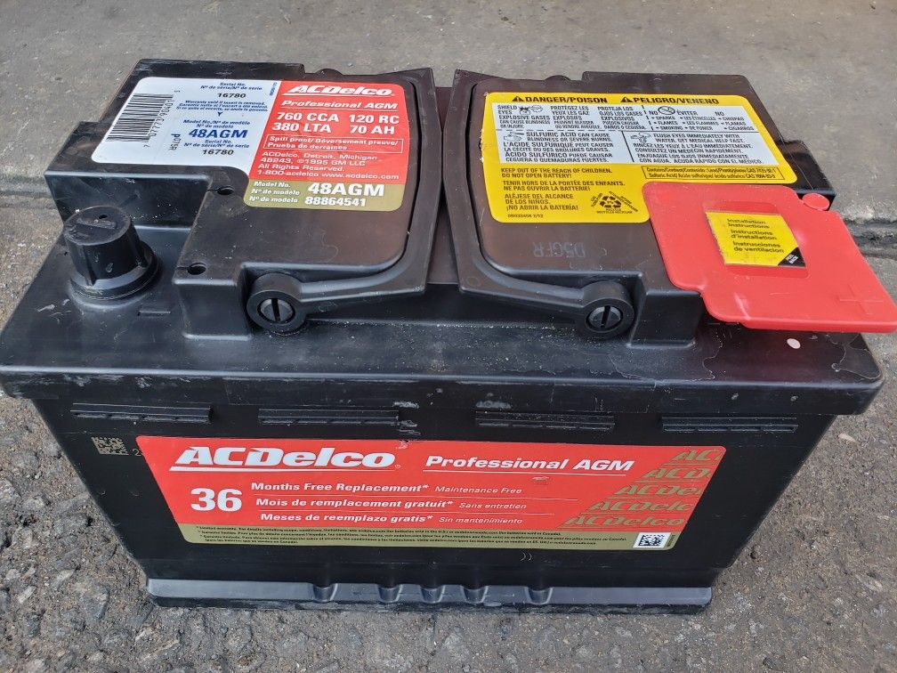 AC Delco Professional AGM car truck battery H6 group 48