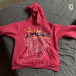 Sp5der hoodie pink