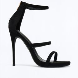 Faux Suede Stiletto Heel