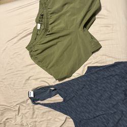 gym shark shorts and stringer. 