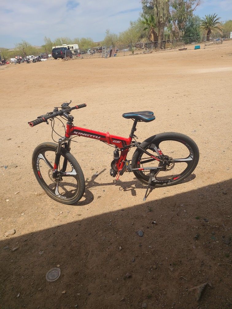 Kingttu G6 26" 21 Speed Folding Mountain Bike Bicycle