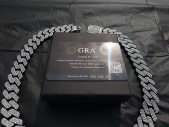 $200 OBO Heavy 8mm Moissanite Cuban Link Chain 24” - VVS1 Ice (Passes Diamond Tester)