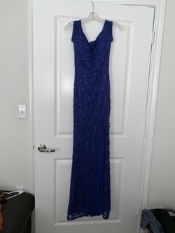 royal blue formal/ prom dress