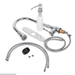 Kitchen Sink Faucet Pull out Sprayer Swivel Mixer Tap/Deck Plate /Soap Dispenser