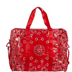 2 Supreme Bandana Tarp Duffle Bags