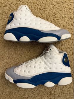 Size 12 (Pre owned, heavily worn, no box) - Air Jordan 13 retro French blue