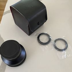 Genuine  Wide Conversion Lens x0.6 Black Camera Lens Japan w Cover & 2 Rings