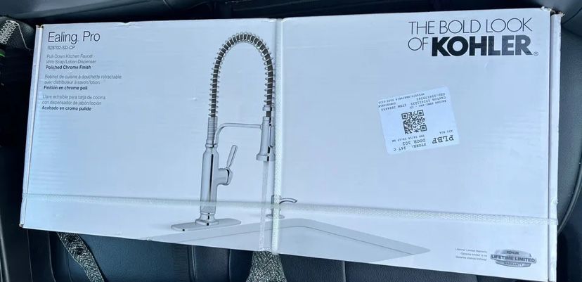 New Kohler Ealing Pro  Single-Handle Stainless Kitchen Sink Faucet