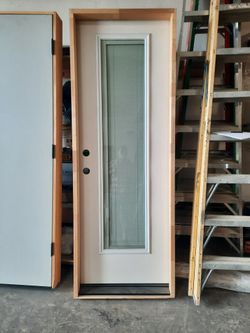 Fiberglass French Door With Blinds - 29-1/2 X 81-3/4