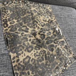 Nordstrom Leopard Skirt Size Medium