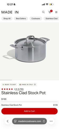 Made In Stainless Steel Stock Pot