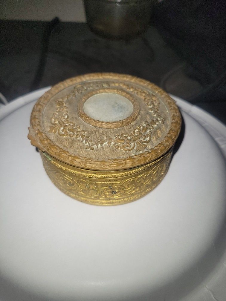 19th Century Gilded Jewelry Box