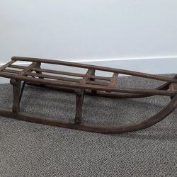 Antique German 1930's Naether Wooden Sled Sleigh

