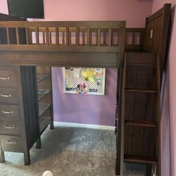 Loft Twin bed with Desk Underneath - PotteryBarn