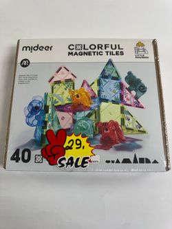 Animals magnetic tiles new building