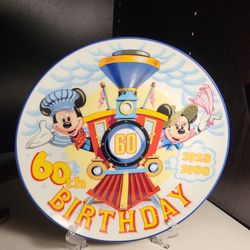 Disney Mickey and Minnie 60th birthday plate