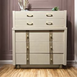 Refinished MCM Tallboy Dresser