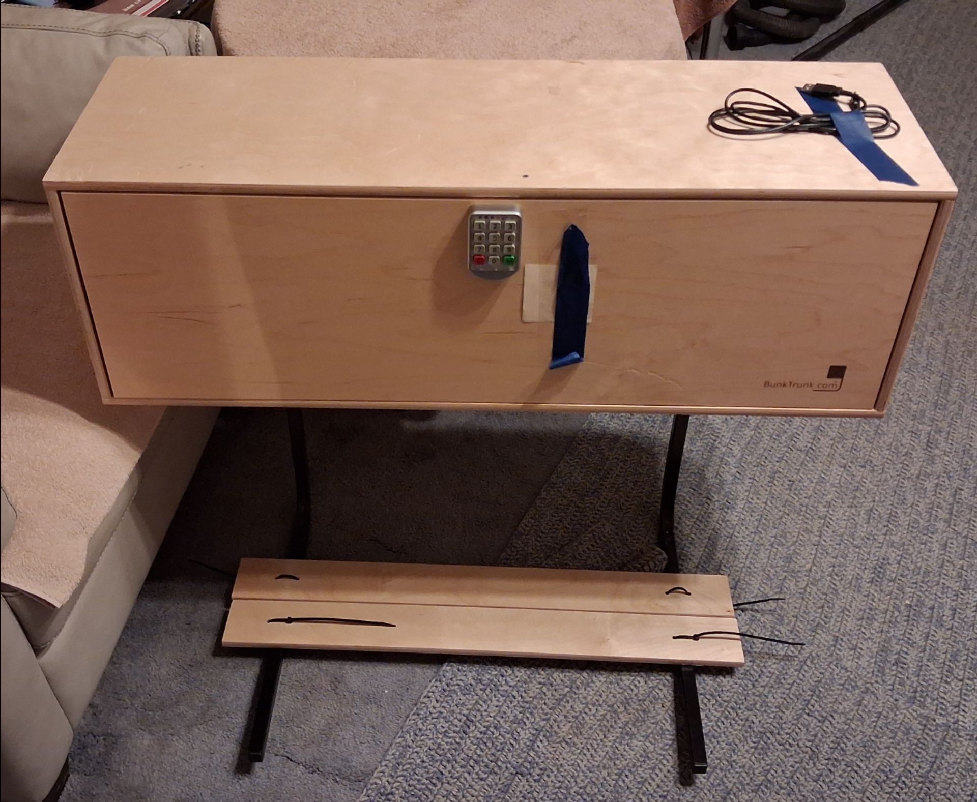 Bunk Trunk (PhD 29) College Dorm Laptop and Cell Phone Lock Box Charging Stattion w/ Combination Lock - New!!!