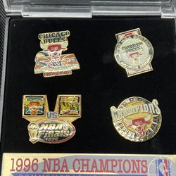 1996 Chicago Bulls Championship Commemorative Pin Set
