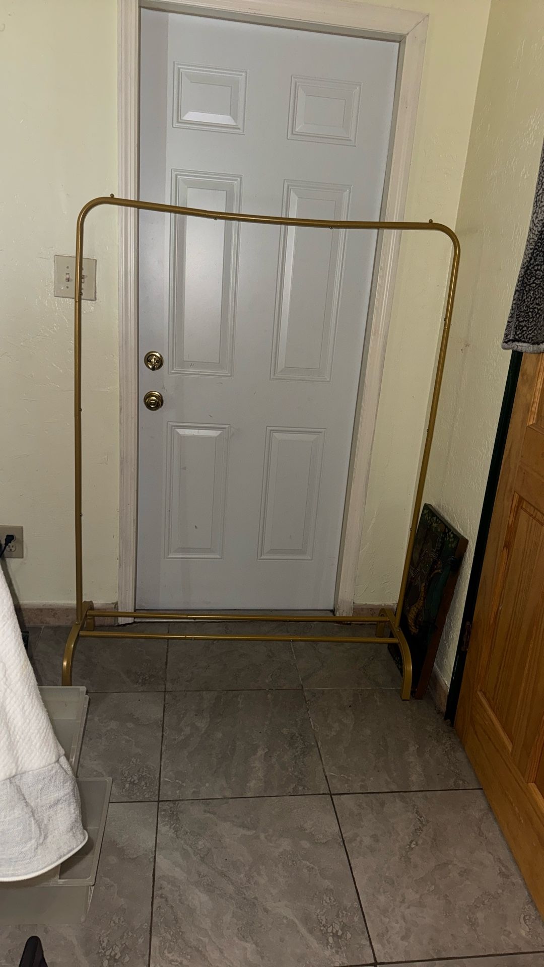 Gold Metal Clothing Rack