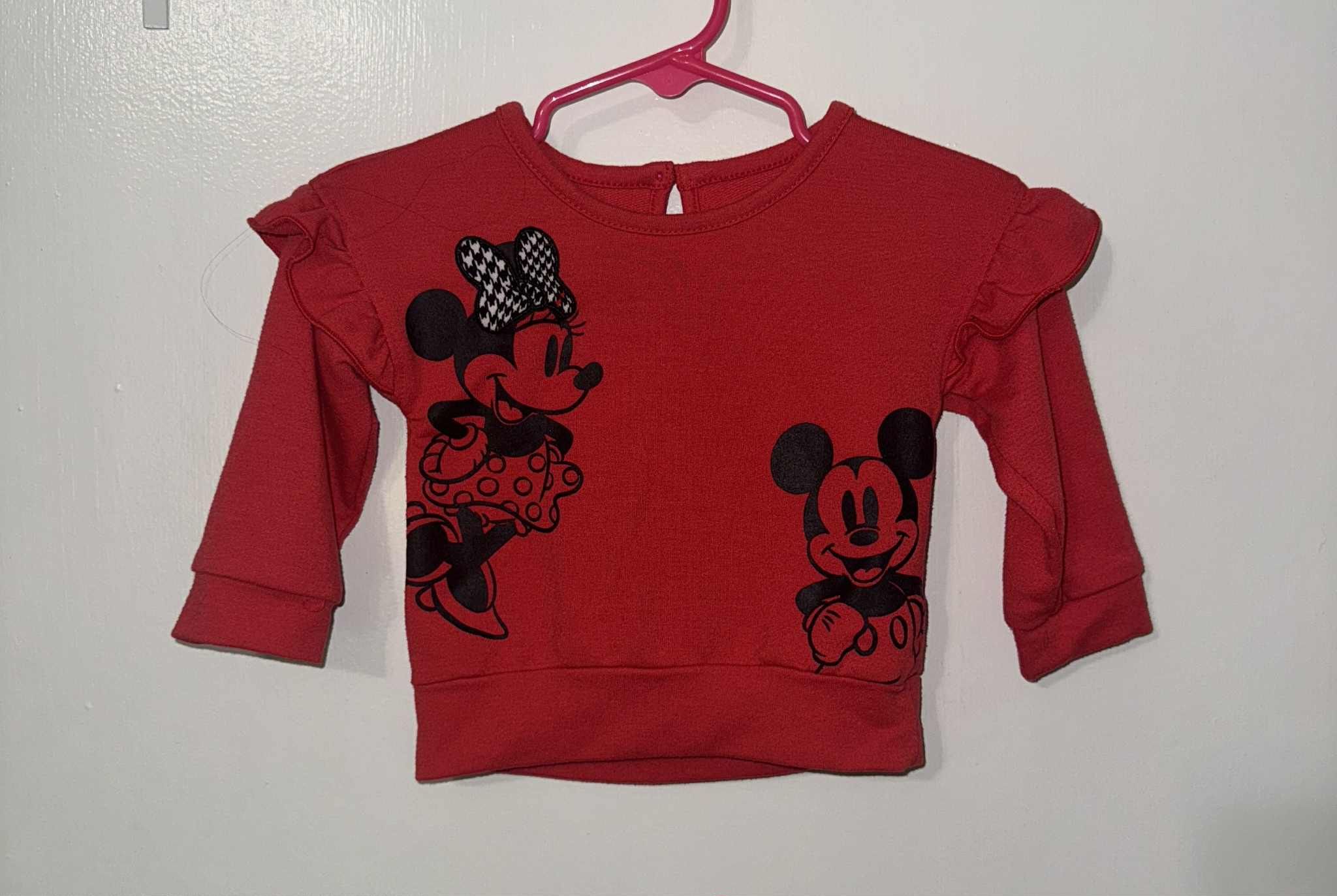 Disney baby girl Mickey and Minnie sweatshirt ruffles