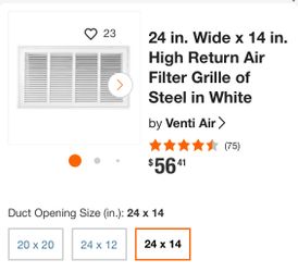 High Return Air Filter