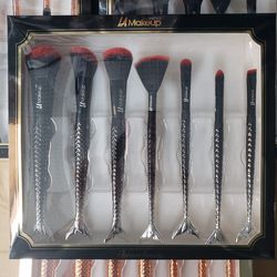 black mermaid makeup brushes set
