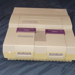 Original SNES with Controllers And Cables