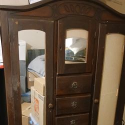 Antique wardrobe cabinet