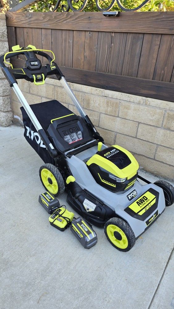 Ryobi 40v Hp Brushless 21-in 3-in-1 Whisper Lawn Mower 