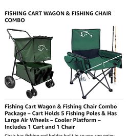 Fishing Cart Wagon & Fishing Chair Combo for Sale in Santa Ana, CA