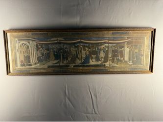 Vintage Florentine Procession of the Magi Wall Panel Late 20th Century