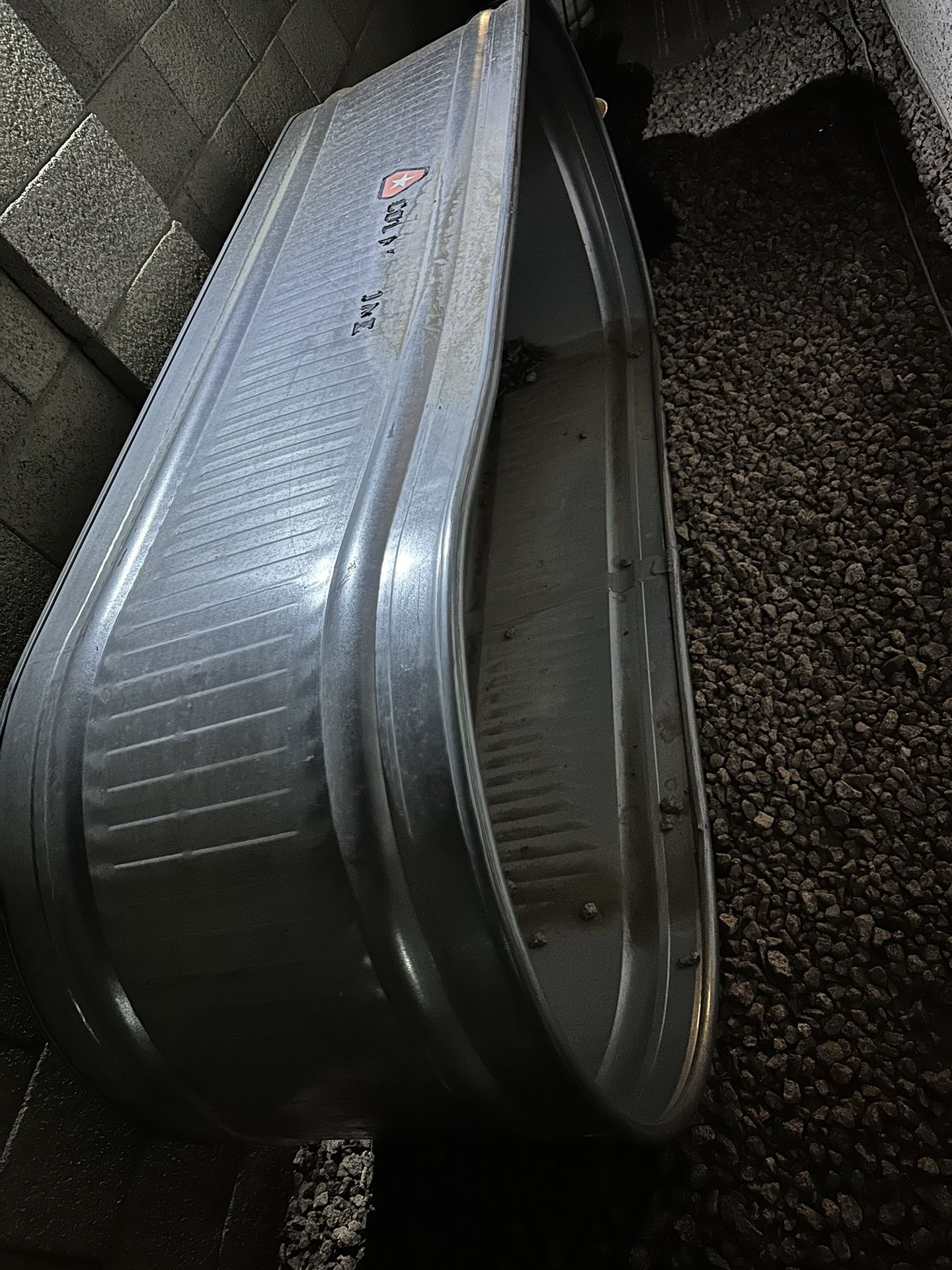 CountyLine 300 Gallon Oval Galvanized Stock Tank 3x8x2
