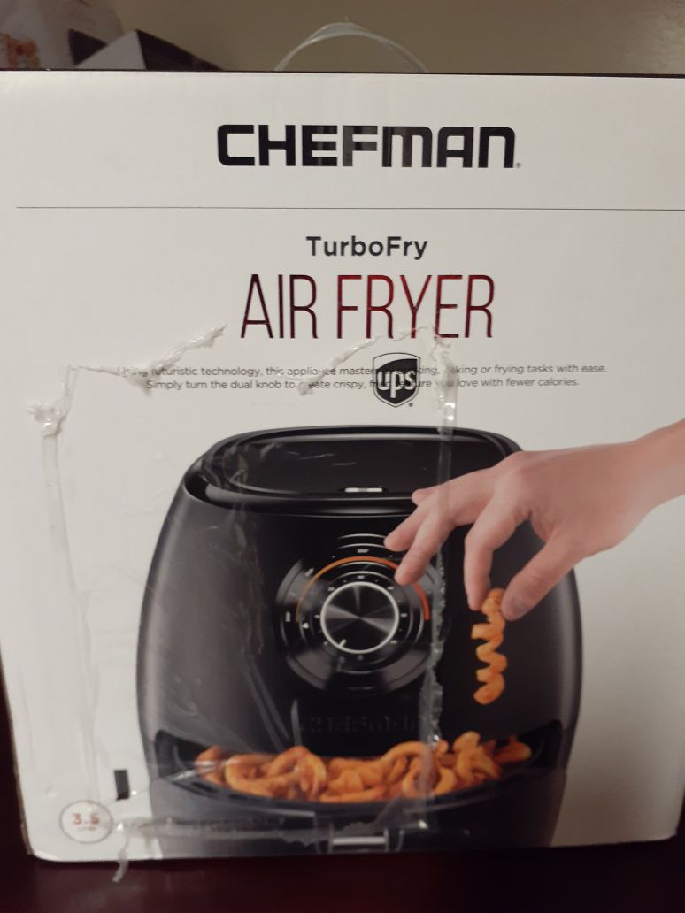 CHEFMAN - TurboFry 3.7qt/3.5L Analog Air Fryer - Black