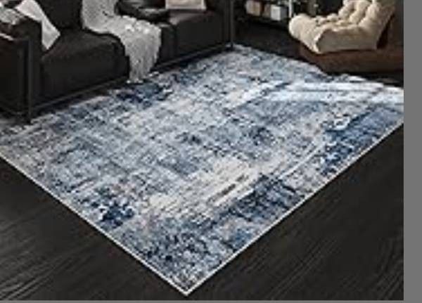 Area Rug 5x7 Washable Rug Boho Soft Abstract Pattern